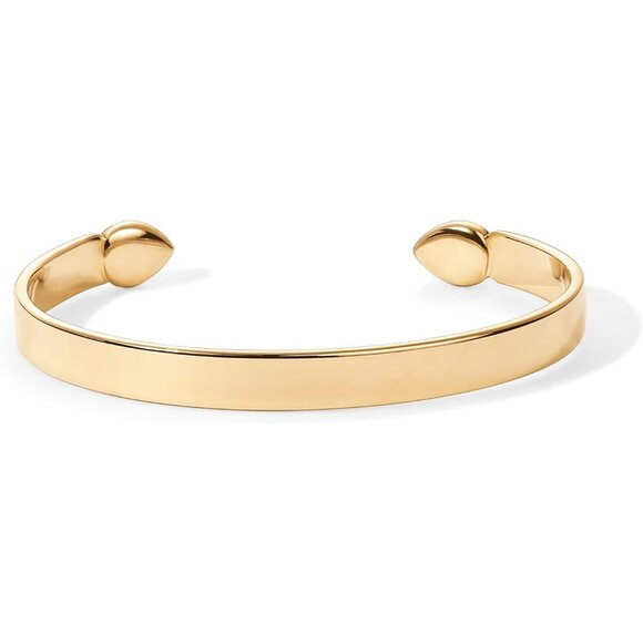 Jewelry - 14K Gold Plated Adjustable Bangle Bracelet - Inspirational Engraved Cuff for Her
